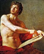 Jean Auguste Dominique Ingres Academic Study of a Male Torse. painting